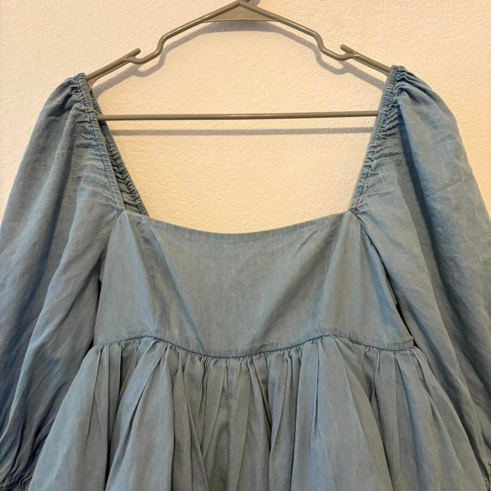 Coquette princess SELKIE blue mini puff dress size S - Picture 2 of 8